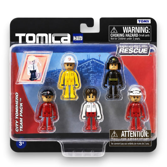 Tomica Rescue City Team Figure Pack | Mini Rescue Personnel Toy Set for Kids & Collectors