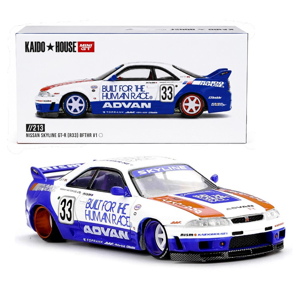 Kaido House Mini GT 1:64 Nissan Skyline GT-R (R33) BFTHR V1 #213 Diecast Model Car
