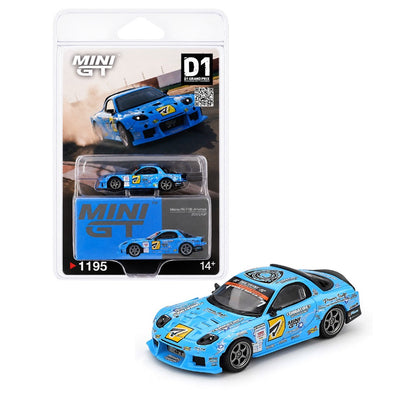 MINI GT 1:64 (Blister Pack) Mazda RX-7 RE-Amemiya 2025 D1GP Diecast Model Car | D1 Grand Prix Collectible | #1195