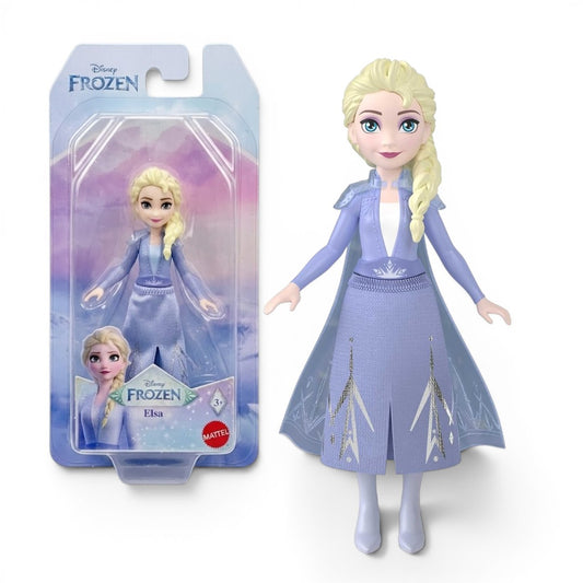 Disney Frozen 2 Elsa Mini Doll | 4-Inch Mattel Disney Princess Collectible with Cape | Movie-Inspired Fashion Doll | Ages 3+