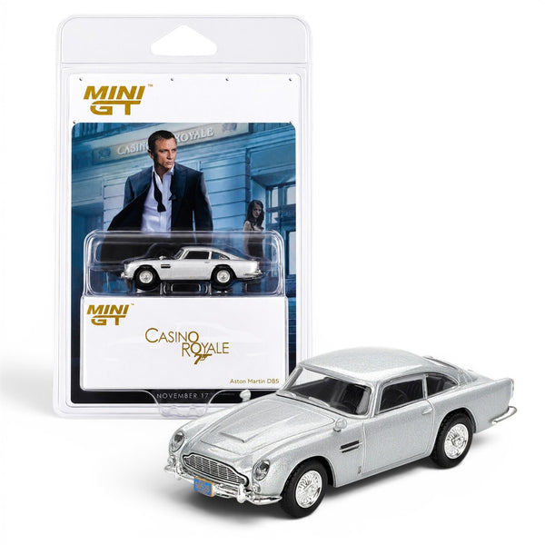 MINI GT 1:64 (Blister Pack)  Aston Martin DB5 Casino Royale 007 Diecast Model Car | James Bond Collector Edition | Premium Collectibles