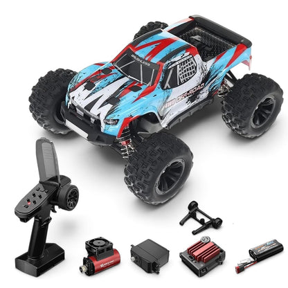 MJX Hyper Go 1:16 Scale 4WD Brushless RC Monster Truck | 2852 Brushless Motor, 45A ESC, 2.2kg Servo, 2.4GHz Ready-to-Run High-Speed Off-Road Remote Control Car