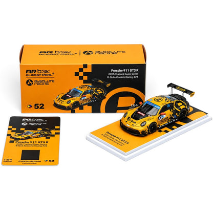 Almost Real 1:64 Porsche 911 GT3 R #26 B-Quik Absolute Racing 2025 Thailand Super Series Die-Cast Model Car with Display Base