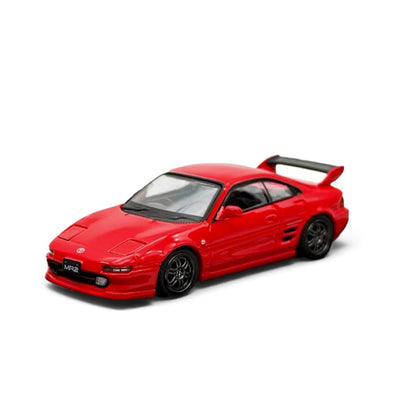 INNO64 1:64 Toyota MR2 SW20 Red Die-Cast Model Car with Functional Pop-Up Headlights & Display Case