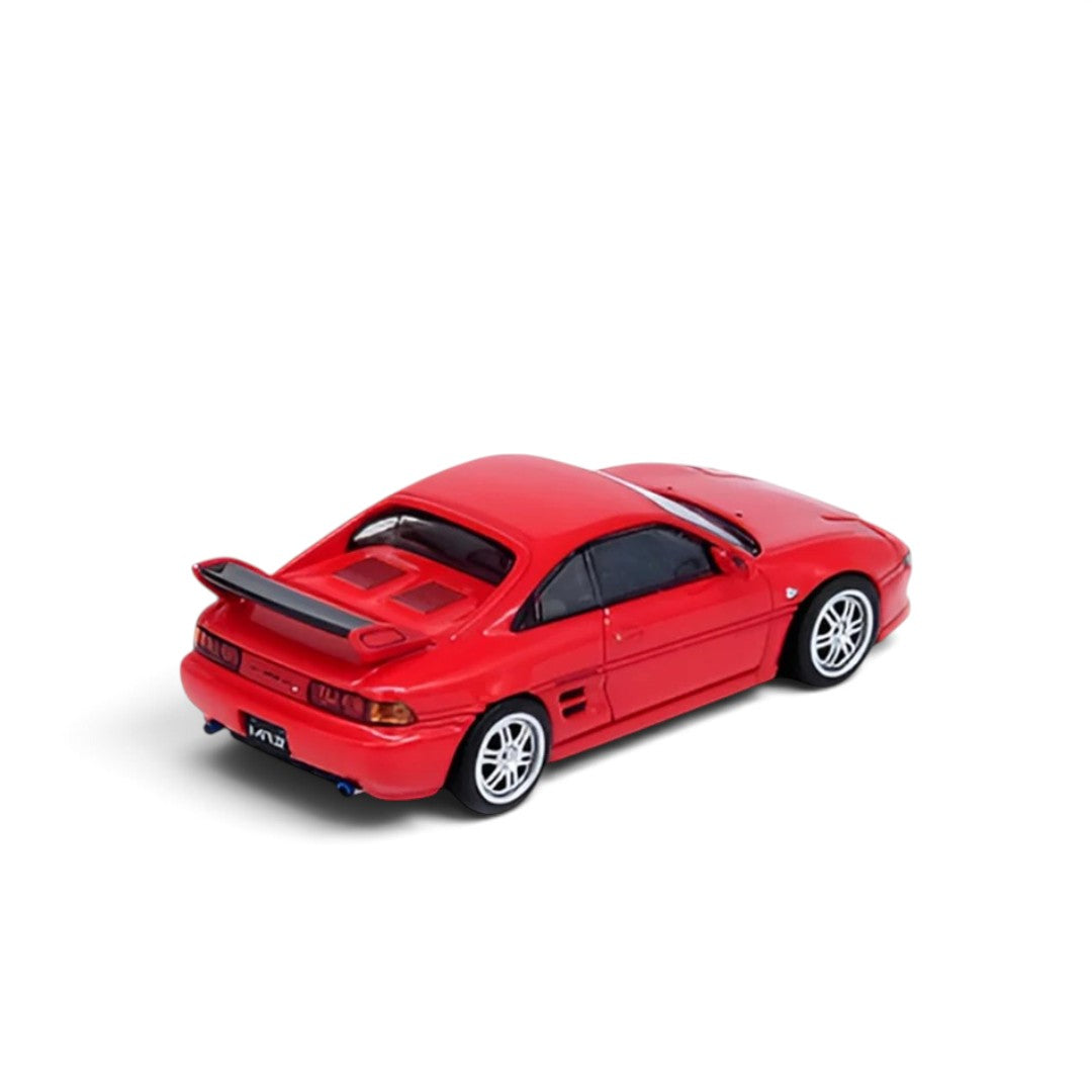 INNO64 1:64 Toyota MR2 SW20 Red Die-Cast Model Car with Functional Pop-Up Headlights & Display Case