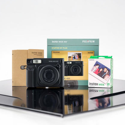Fujifilm Instax Wide 400 Instant Camera Starter Kit Plus Green | Includes 20 Shots Film & Photo Album | Wide Format Instant Camera