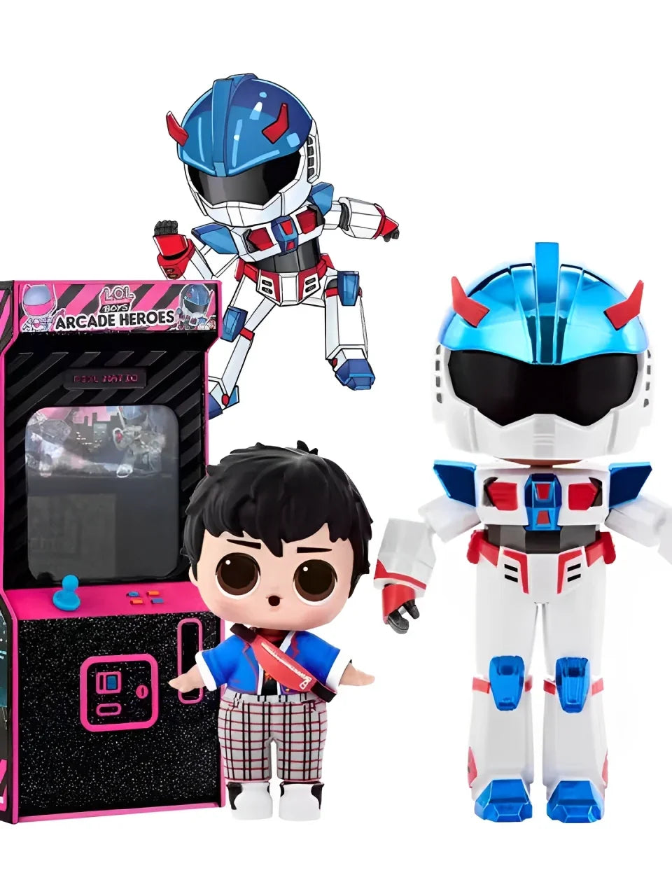 L*O*L Surprise Boys Arcade Heroes Action Figure Doll With 15 Surprises - Jaiman Toys