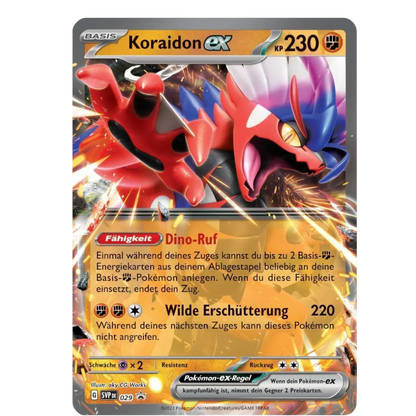 Pokémon TCG Koraidon ex Tin Box | Legendary Promo Card & Booster Packs | Metal Collector Case | 6+ Years