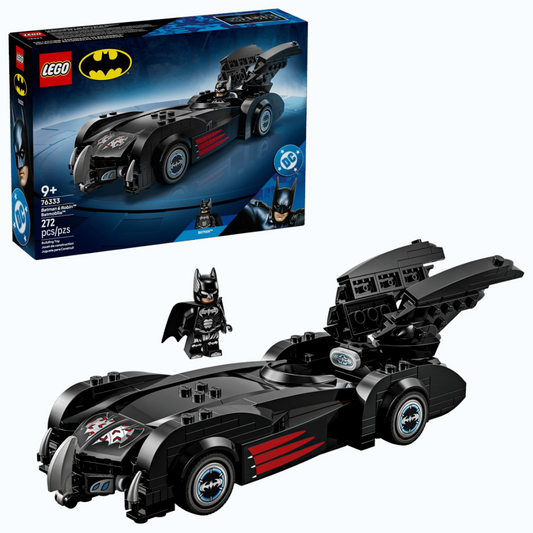 LEGO 76333 DC Batman & Robin Batmobile Building Set with Batman Minifigure | Superhero Car Toy