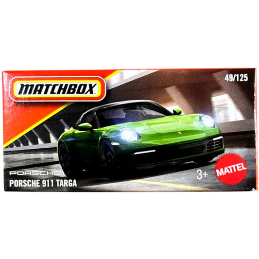 MATCHBOX Porsche 911 Targa 1:64 Diecast Sports Car – Official Mattel Licensed Classic Convertible Model (49/125)