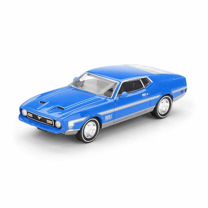 MINI GT 1:64 Ford Mustang Mach 1 Grabber Blue Die-Cast Model Car