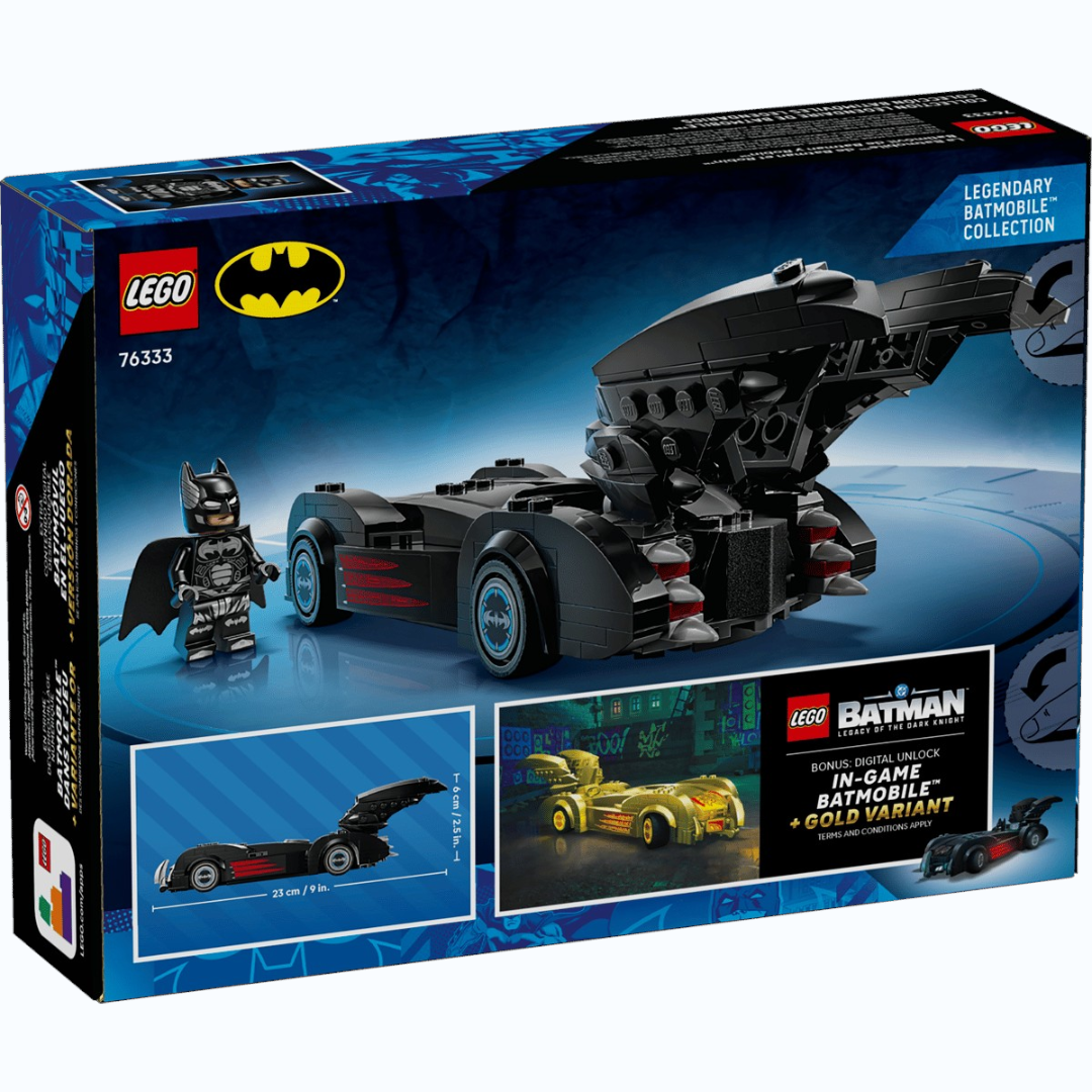 LEGO 76333 DC Batman & Robin Batmobile Building Set with Batman Minifigure | Superhero Car Toy