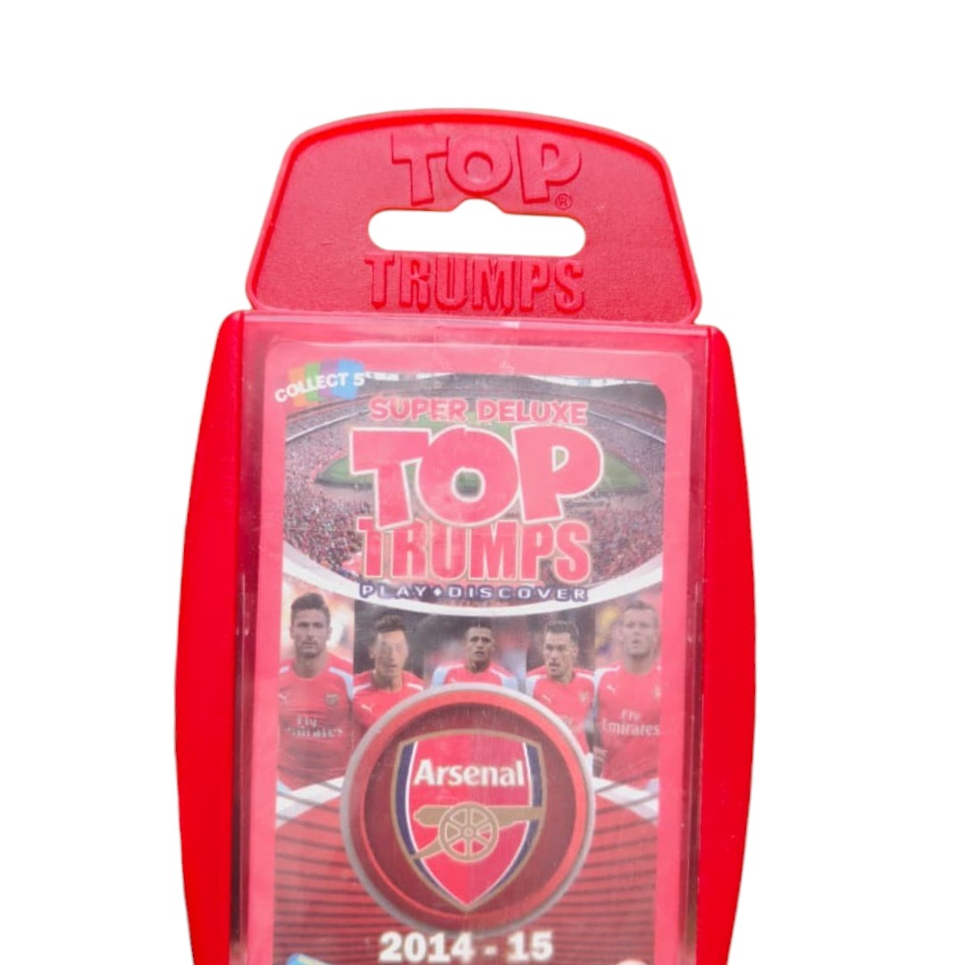 Top Trumps Super Deluxe Arsenal Football Club 2014–15 Card Game – 30 Collectible Player Cards with Red Storage Case | Rare Discontinued Edition