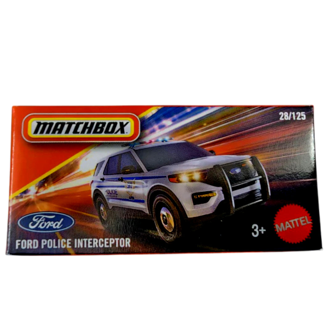 MATCHBOX Ford Police Interceptor 1:64 Diecast Police SUV – Mattel Law Enforcement Collectible Car (28/125)