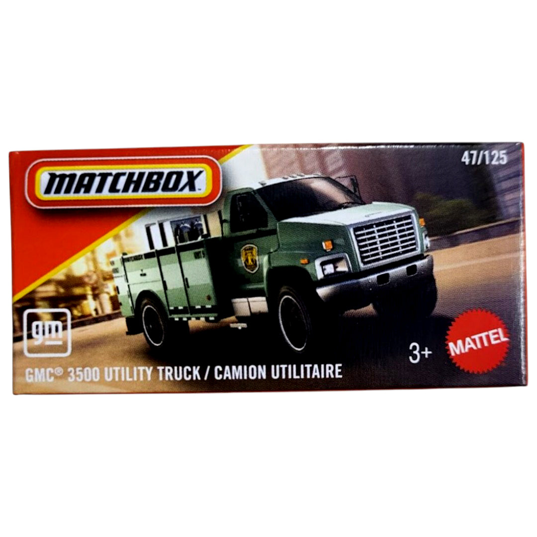 MATCHBOX GMC 3500 Utility Truck / Camion Utilitaire 1:64 Diecast Model – Mattel Commercial Service Vehicle (47/125)