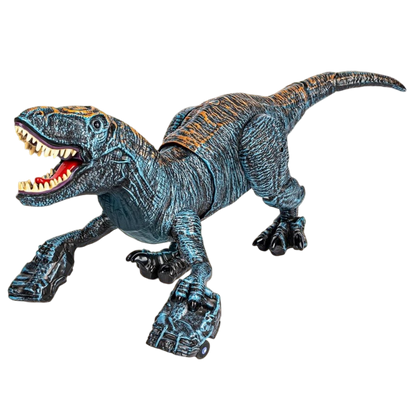 Remote Control 2.4G Walking Dinosaur Toy with Mist Spray, LED Lights & Roaring Sound – RC Robot Dino with 360° Neck Movement for Kids 3+ Years
