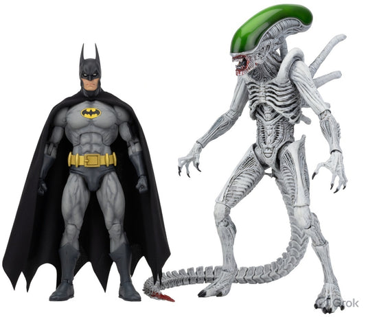 Batman vs Alien 7-Inch Action Figure 2-Pack | DC Comics × Aliens Crossover | Premium Collector Edition | Highly Detailed Display Figures