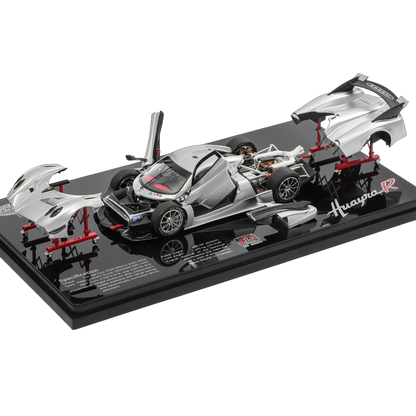 LCD Models 1:43 Pagani Huayra R Silver Die-Cast Model Car | Premium Collectible