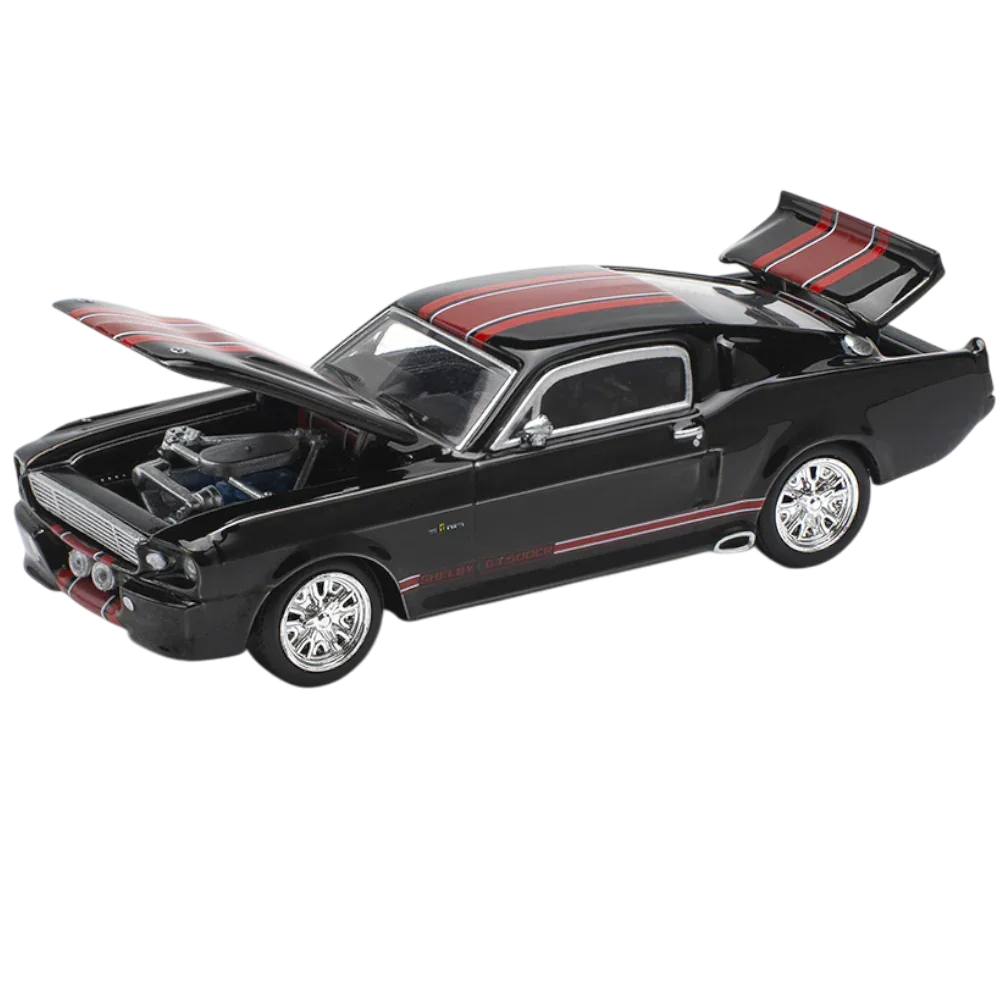 POP RACE Shelby Mustang GT500 Black 1:64 Die-Cast Car Model | PR64