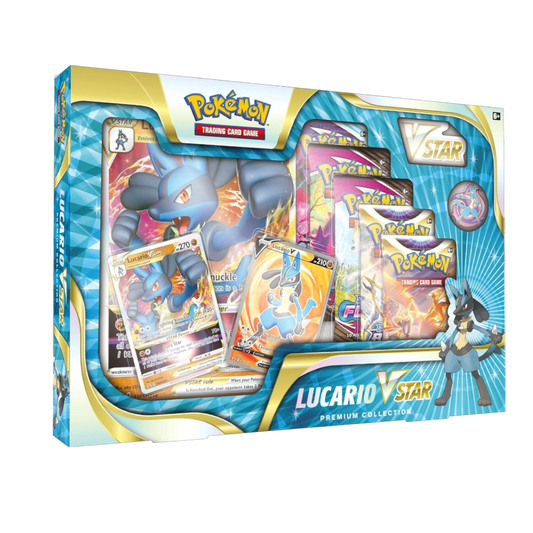 Pokémon TCG Lucario VSTAR Premium Collection Box | Jumbo Card, Promo Cards & Booster Packs | 6+ Years