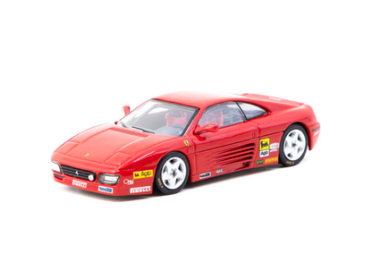 Tarmac Works 1:64 Ferrari 348 Challenge Presentation Diecast Model Car (T64-082-PRE) – Red Collectible Racing Model