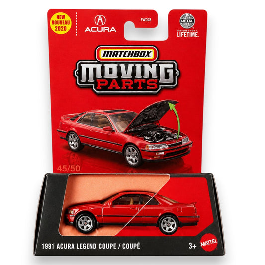 Matchbox 1:64 Moving Parts 1991 Acura Legend Coupe Die-Cast Model Car with Opening Hood | Premium Collectible Vehicle
