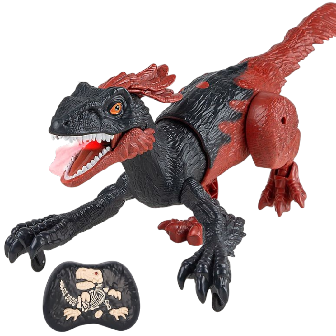 Remote Control 2.4GHz Walking Dinosaur with Mist Spray, Roaring Sound & LED Lights
