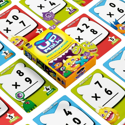 UP Math Educational Card Game Series – Subtraction | Division | Multiplication| Addition (Ages 6+/7+)