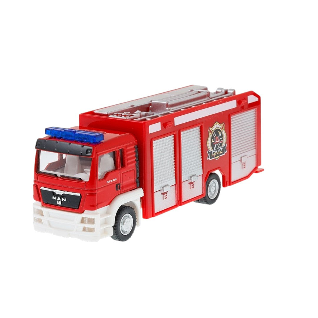 RMZ City 1:64 MAN TGS Fire Rescue Truck Die-Cast Model – Red & White
