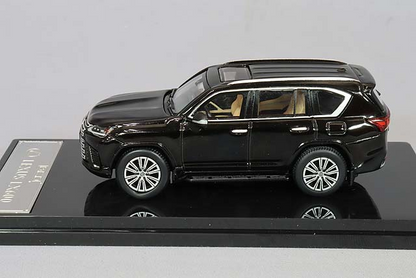 GCD 2021 Lexus LX600 Black 1:64 Diecast Model SUV – Premium Luxury SUV Collectible Miniature with Display Base