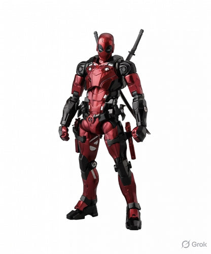 Deadpool MK2 Fighting Armor Action Figure – 1/12 Scale Armored Superhero Collectible Figure with Weapons- 15CM