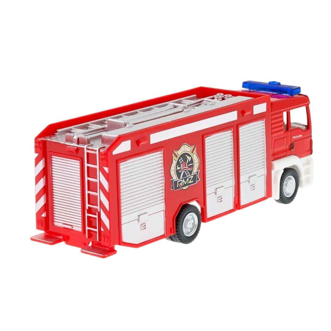 RMZ City 1:64 MAN TGS Fire Rescue Truck Die-Cast Model – Red & White