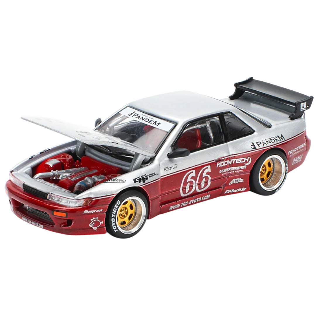 POP RACE Pandem Nissan Silvia S13 No.66 1:64 Die-Cast Car Model