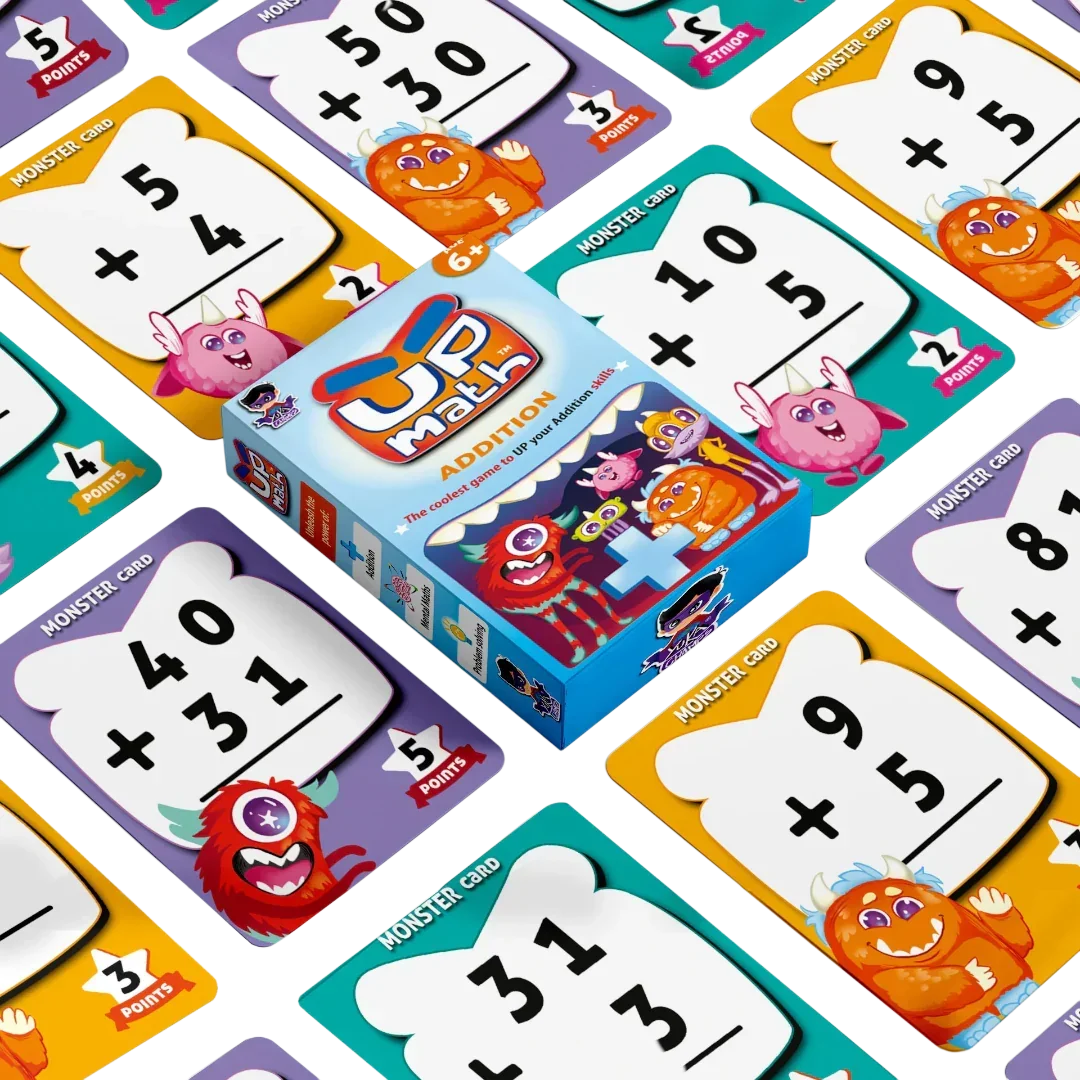 UP Math Educational Card Game Series – Subtraction | Division | Multiplication| Addition (Ages 6+/7+)