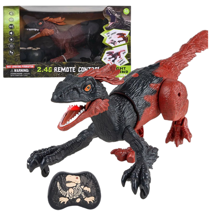 Remote Control 2.4GHz Walking Dinosaur with Mist Spray, Roaring Sound & LED Lights