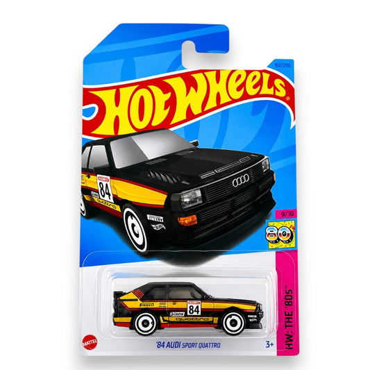 (Creased Pack) Hot Wheels 1:64 '84 Audi Sport Quattro Die-Cast Model Car (Blister Pack) | HW: The '80s Series 9/10 | Mattel Collectible