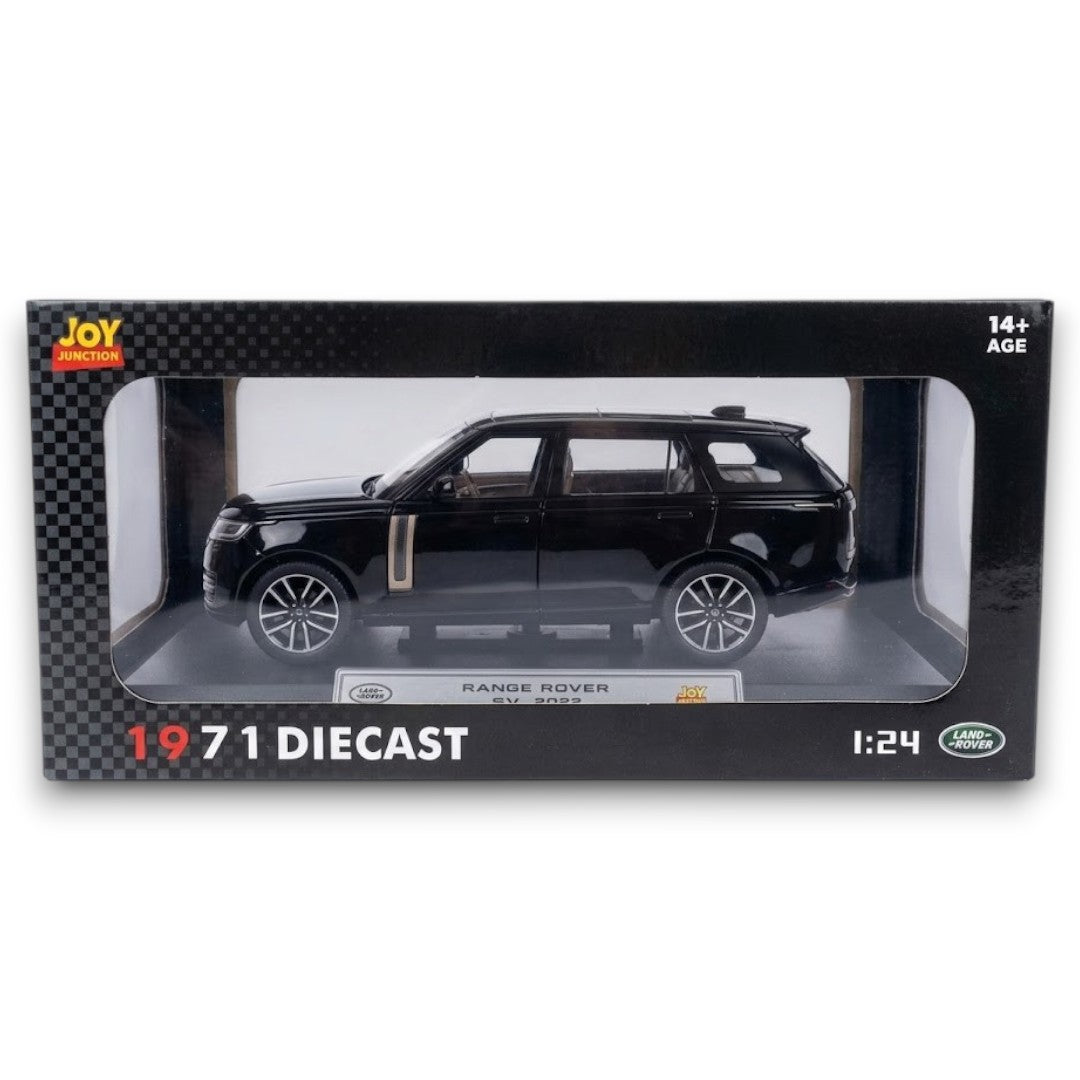 Joy Junction Range Rover SV 2022 1:24 Diecast Car Black – Alloy Metal Pullback Toy SUV with Lights, Sound & Opening Doors