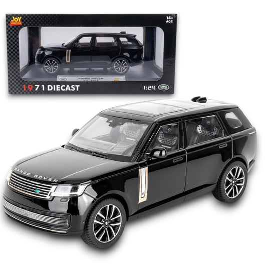 Joy Junction Range Rover SV 2022 1:24 Diecast Car Black – Alloy Metal Pullback Toy SUV with Lights, Sound & Opening Doors