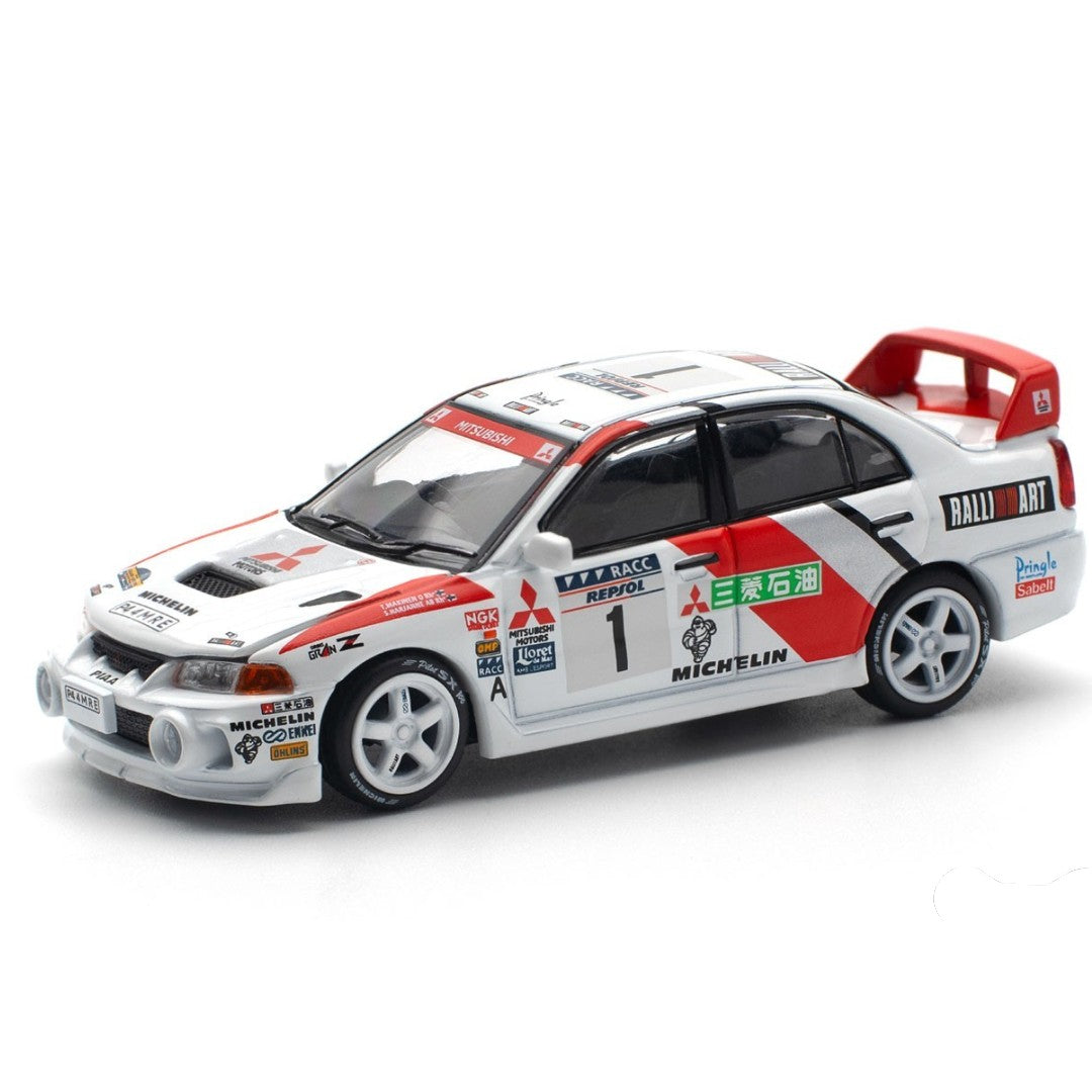POP RACE PR64-165 Mitsubishi Lancer Evolution IV Rally Art – 1:64 Scale Diecast Collectible Model Car