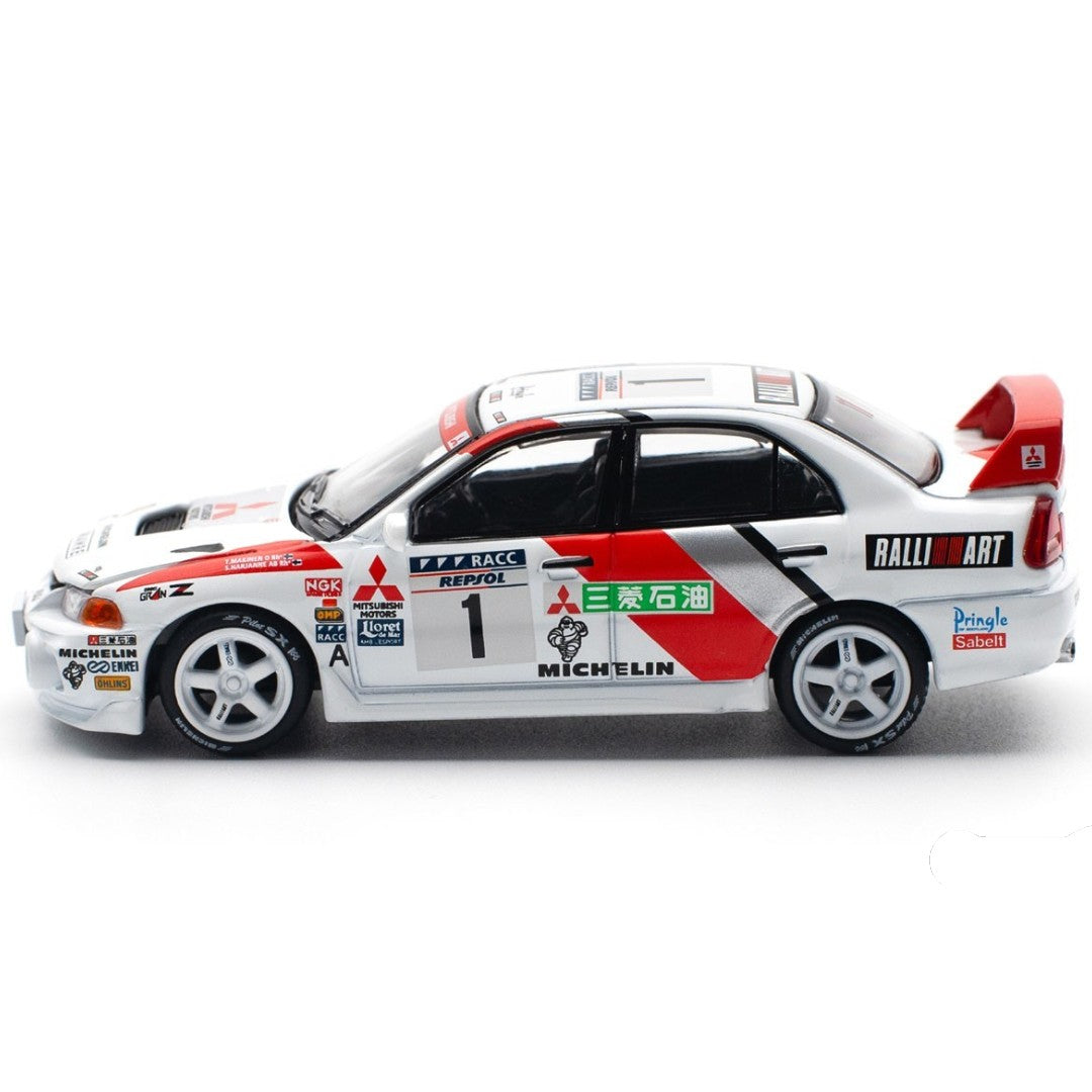 POP RACE PR64-165 Mitsubishi Lancer Evolution IV Rally Art – 1:64 Scale Diecast Collectible Model Car