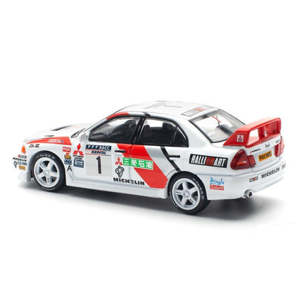 POP RACE PR64-165 Mitsubishi Lancer Evolution IV Rally Art – 1:64 Scale Diecast Collectible Model Car