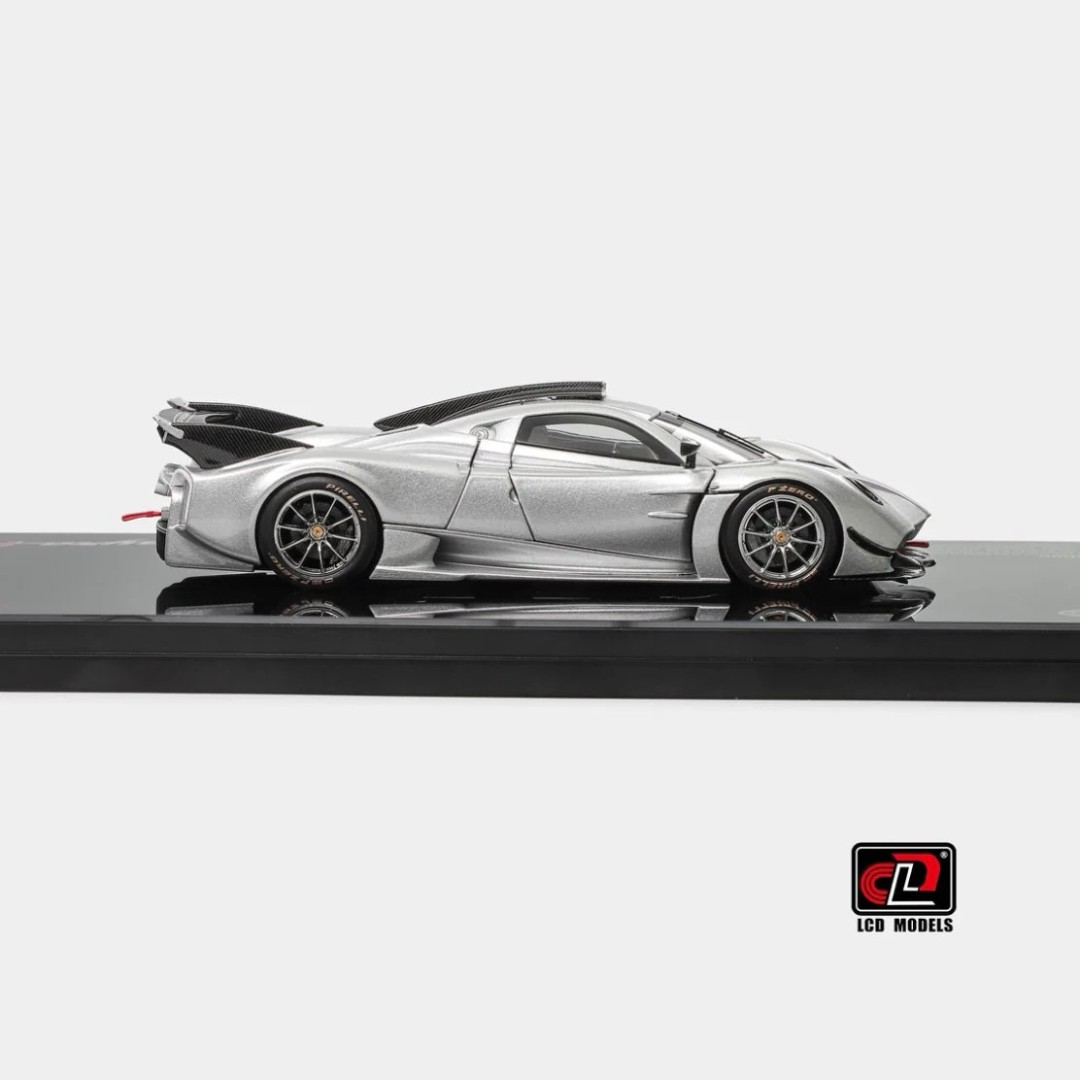 LCD Models 1:43 Pagani Huayra R Silver Die-Cast Model Car | Premium Collectible