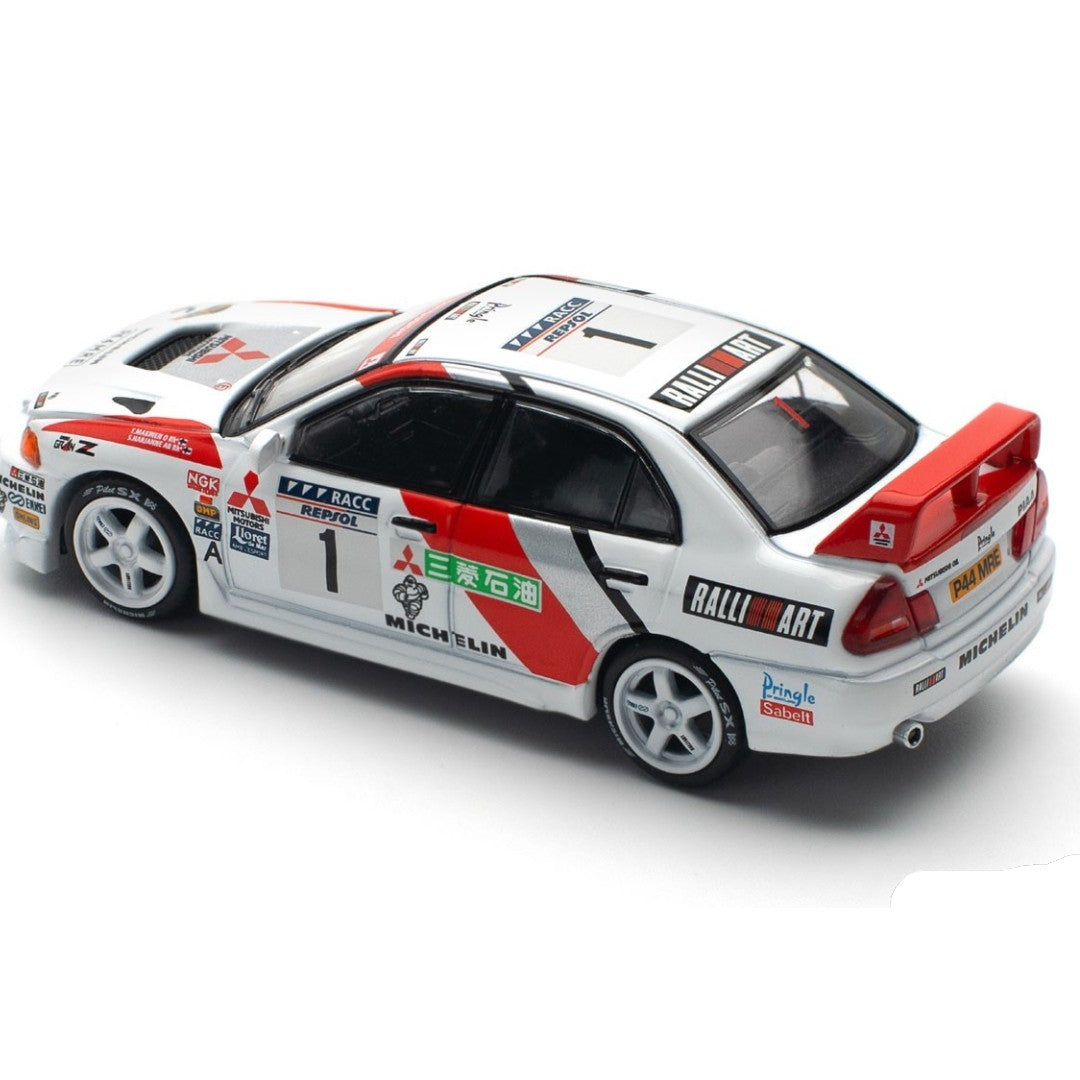 POP RACE PR64-165 Mitsubishi Lancer Evolution IV Rally Art – 1:64 Scale Diecast Collectible Model Car