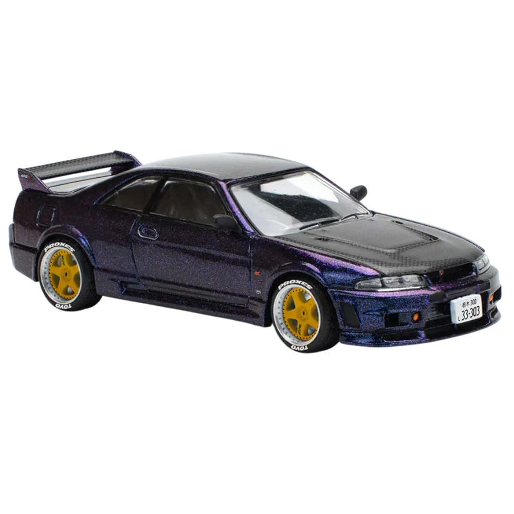 POP RACE Nissan Skyline GT-R R33 Purple 1:64 Die-Cast Car Model | PR64-256 Collector Edition