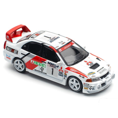 POP RACE PR64-165 Mitsubishi Lancer Evolution IV Rally Art – 1:64 Scale Diecast Collectible Model Car