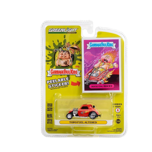 Greenlight Garbage Pail Kids – TOPO Fuel Altered with Rocketing Rocky Sticker (Series 4) 1:64 Scale Die-Cast
