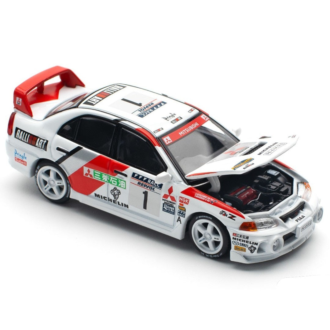 POP RACE PR64-165 Mitsubishi Lancer Evolution IV Rally Art – 1:64 Scale Diecast Collectible Model Car