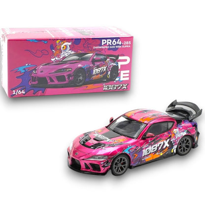 POP RACE 1:64 DarwinPro 66G WBK Supra A90 #1087X Lion Dance Diecast Model Car – Premium Collectible Toyota Supra Display Car