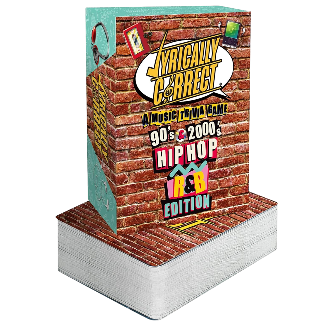Lyrically Correct 90's & 2000's Hip Hop & R&B Edition | Music Card Game | Standalone Party Game for Families & Adults