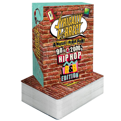 Lyrically Correct 90's & 2000's Hip Hop & R&B Edition | Music Card Game | Standalone Party Game for Families & Adults